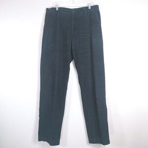 Savile Row Dark Green Corduroy Pants; 36x34 Straight Leg Cotton Trousers